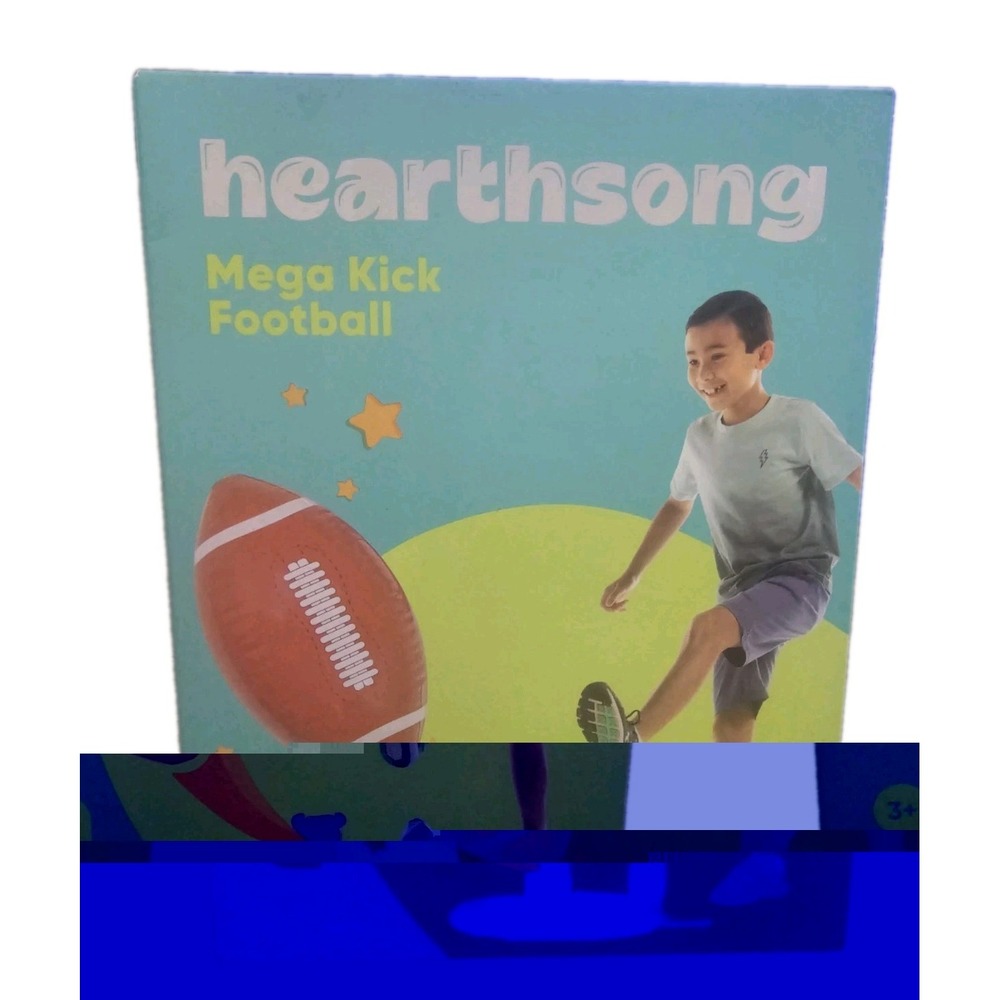 HearthSong Mega Kick Inflatable Football with Tee Set - Giant Outdoor Toy - New